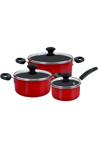 Generic Prestige Cookware Set of 12 Pieces, Red - PR20486, Aluminum, 24 cm