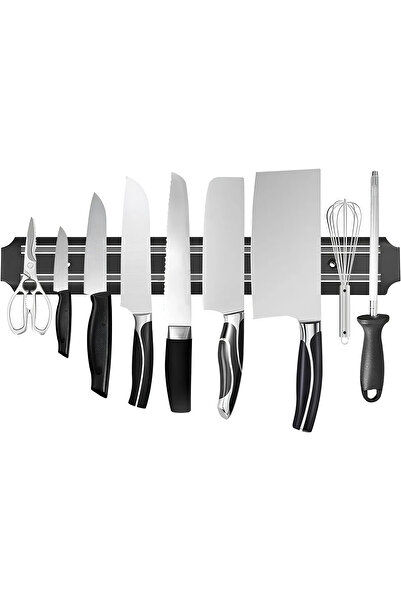 mywarehouse Mıknatıslı Bıçak Tutucu 55cm Paslanmaz Çelik Mutfak Düzenleyici Victorin Bıçak Seti Dekoratif Aparat