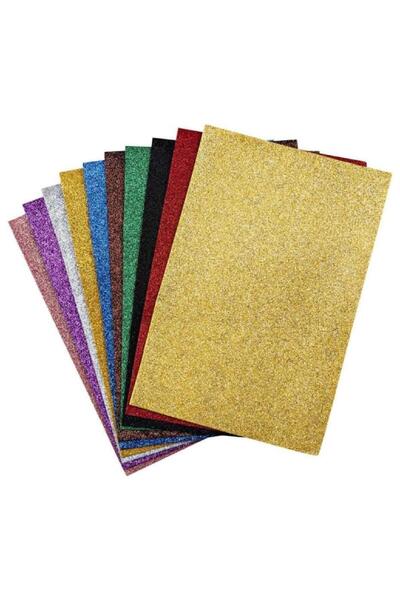 Genel Markalar A4 20x30 cm Simli Yapışkanlı Eva 2 mm 10 Renk (CE-004)