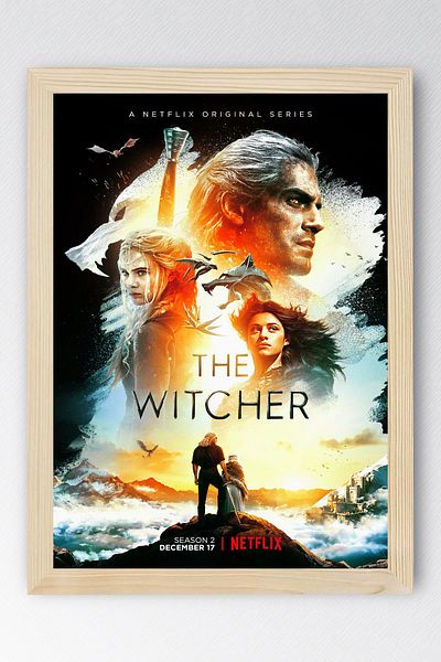 Saturn The Witcher Framed Painting - Tv Series Poster Painting