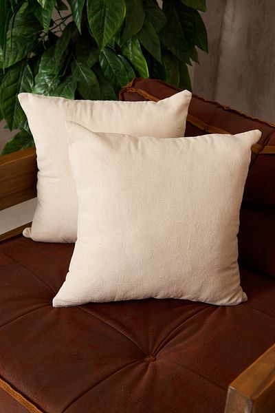 Ersperto 1 Plain-Embroidered Throw Pillow Cover 43X43Cm