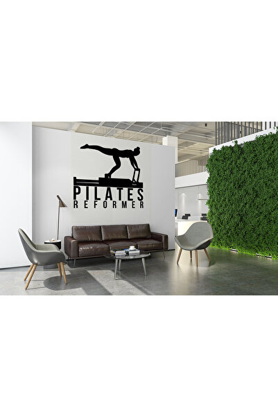 Home Pilates reformer siluet poster duvar kağıdı