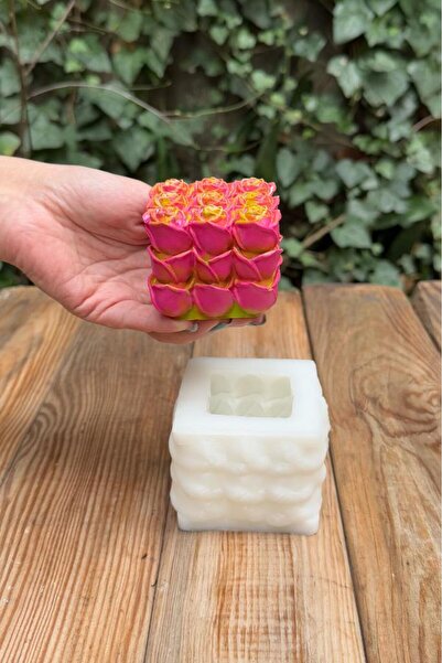 rufus concept Bubble Gül Tekli Silikon Mum Kalıbı