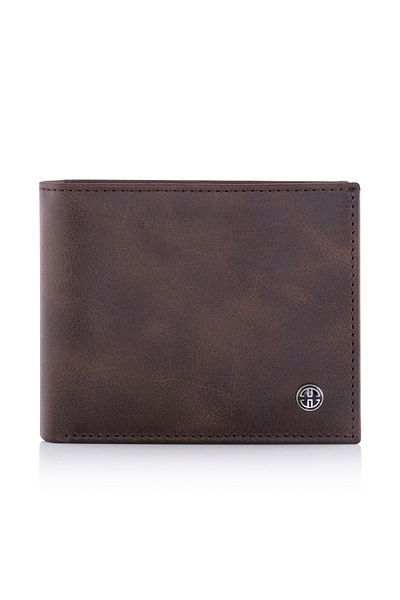 Trusador Savona Classic Brown Genuine Leather Card Holder Men's Wallet with Rfid Protection Gift