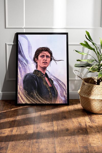 Saturn The Witcher Yennefer Framed Painting - Tv Series Poster Painting