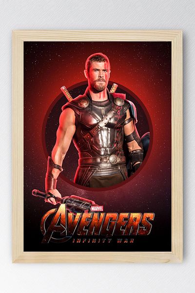 Saturn Thor Framed Picture - Marvel Avengers Movie Poster Art Print