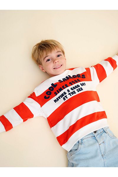 LC Waikiki Standard Fit 100% Cotton 3 Thread Fabric Baby Boy Sweatshirt