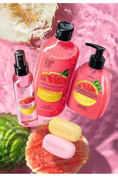 Faberlic Liquid Hand Soap with Vitamins "Watermelon and Melon" Vitamania