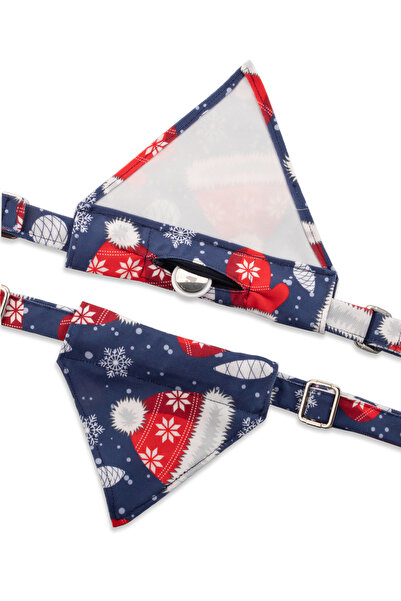 Elvellon AirTag Uyumlu Bandanalı Köpek Tasması – 3 Boy, 8 Desen Seçeneği | Dayanıklı ve Şık