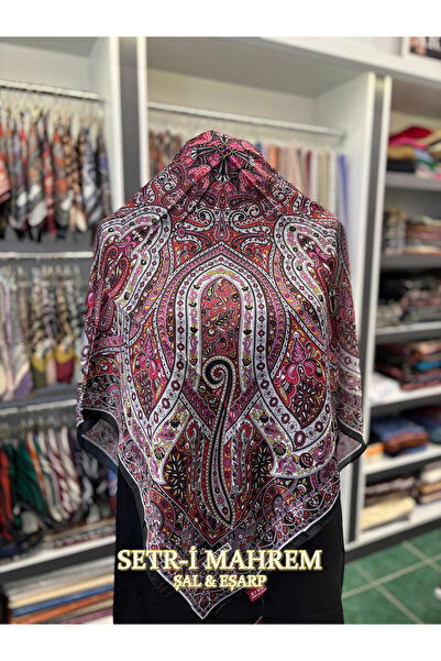 KROREN وشاح بنمط التوليب 90x90