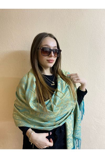 sema aksesuar High Quality Pashmina Shawl - Viscose, Tassel, Shoulder Shawl, 180X75 Cm, Gift