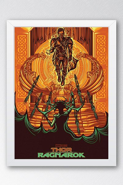 Saturn Pictură înrămată Thor Ragnarok - Pictură poster film Marvel