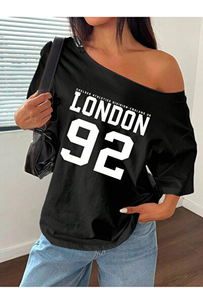 Keywest Големи размери Тениска от 100% памук с щампована лодка London