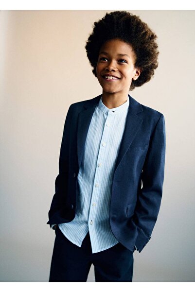 MANGO Kids Лляний піджак-піджак