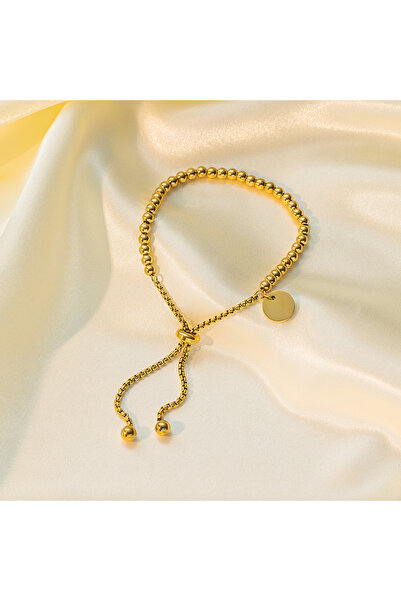Choice Gold Color ZAKOL Stainless Steel Golden Bead Bracelet for Women Fashio...
