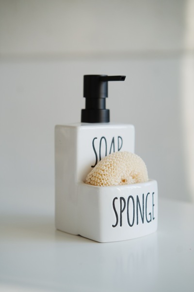 Dekorzdükkan Ceramic Sponge Liquid Soap Dispenser (Soap&Sponge)