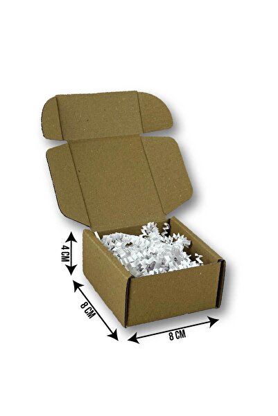 Home 25 Adet 8x8x4cm Kilitli Dayanıklı E-Ticaret Karton Kargo Kutusu