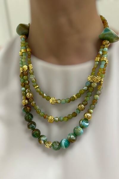 PETEK AKSESUAR AKRİLİK BONCUK TARZ KOLYE