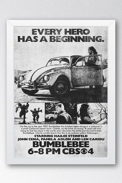 Saturn Pictură înrămată Transformers - Pictură poster film Bumblebee