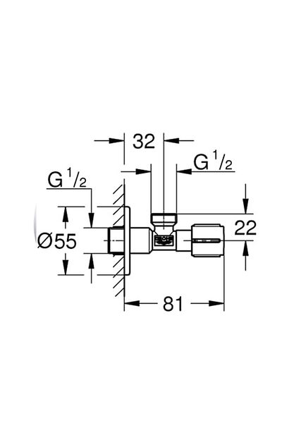 Grohe Grohe Angle Valve 1/2X1/2