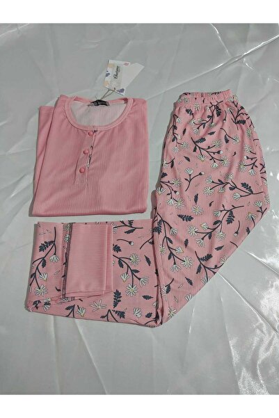 aryam butik 3 Mountain Tend Πιτζάμες Υφασμάτινο Γυναικείο Σετ Πιτζάμες με κοντομάνικο Storm