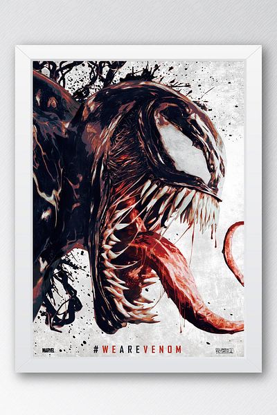 Saturn Tablou cu rame Venom - Tablou poster de film We Are Venom Marvel