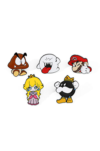 Choice XZ2667 5 قطع بروش معدني على شكل لعبة سوبر ماريو الإبداعية، بروش على شك...