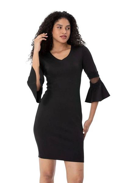 ysrozrgyim Women's Black Dress with Sleeves