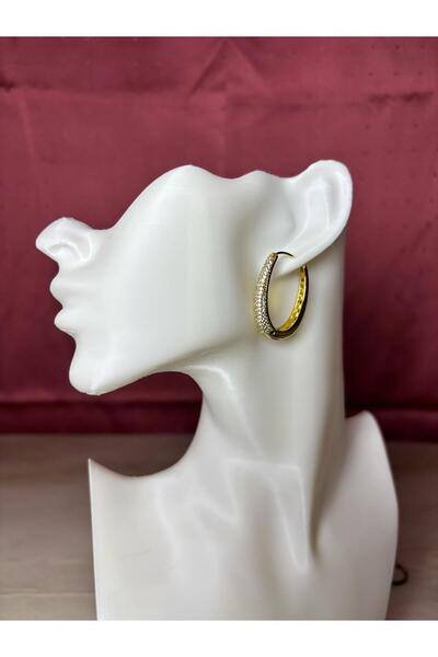 Butik ÇELİK TAŞLI GOLD KÜPE