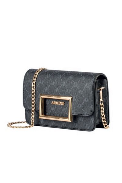 Armine Arm-380 Black Dotted Women's Shoulder Bag