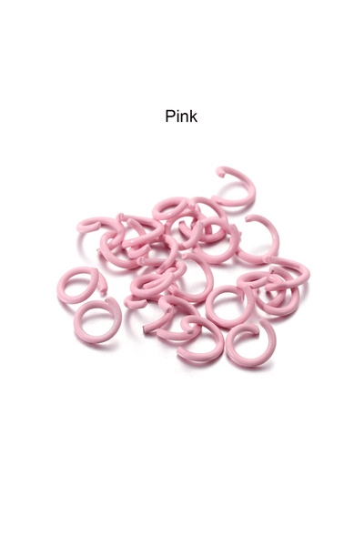 Choice 8 مم × 100 قطعة وردية 100 قطعة/الوحدة 1.2 × 8 مم حلقات قفز معدنية ملون...