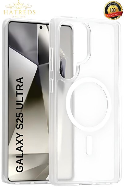 Hatreds Galaxy S25 Ultra Kılıf Magsafe Özellikli Arka Kısmı Buzlu Renkli Sara...