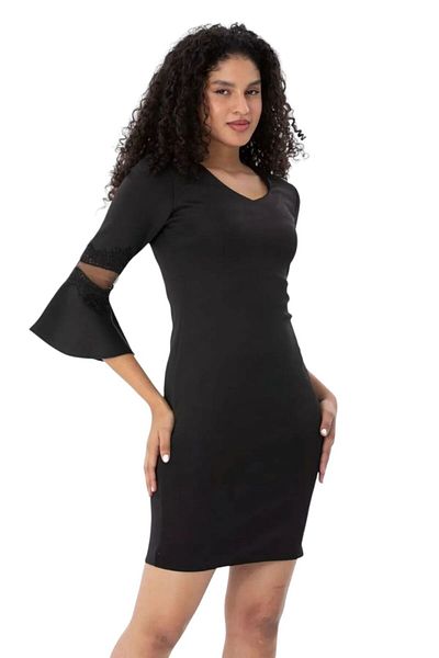 ysrozrgyim Women's Black Dress with Sleeves