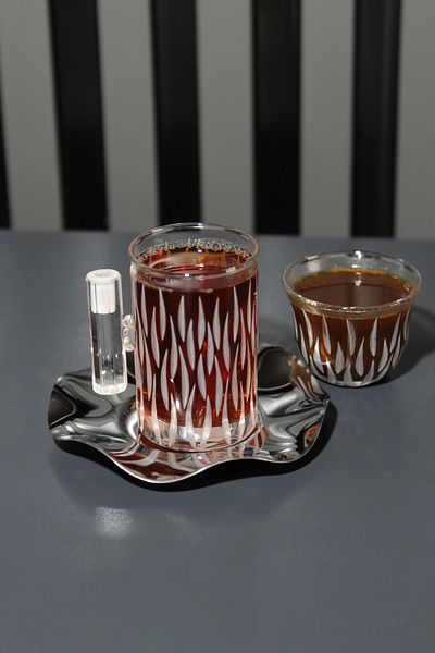 CHANZA HOME طقم شاي وقهوة مكون من 6 أكواب شاي ومجموعة قهوة 18 قطعة