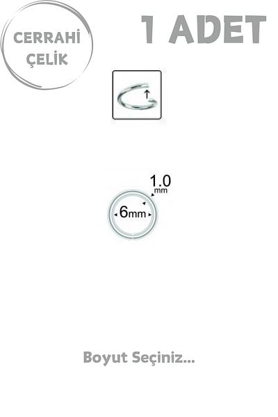 Blisse Piercing Unisex Surgical Steel Thin Bar 1mm Wire Hoop Studding Piercing
