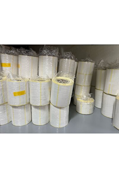 LABEL WORLD Boş Yapışkanlı Koli Kargo Etiketi Kuşe Etiket 100mm X 120mm