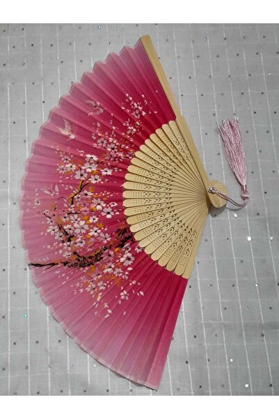 aysa stil Ahşap desenli yüksek kaliteli Japon bambu yelpazesi