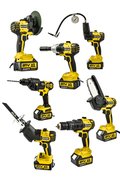 STEİNER 7 Başlıklı Set Spiral Taşlama Somun Sıkma Tilki Kuyruğu Dal Budama Akülü Vidalama Hava Pompası Hilti