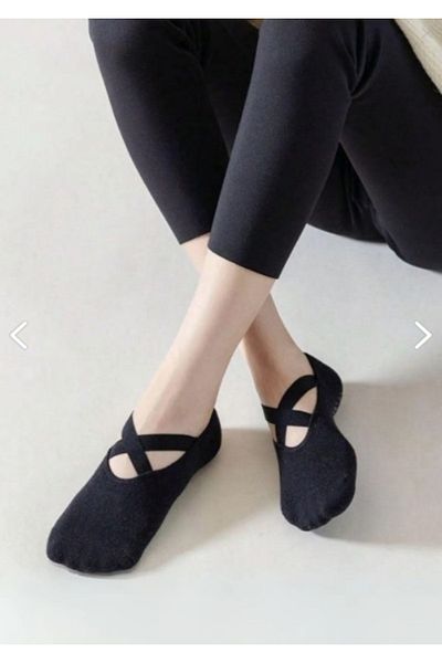 Boliva Çorap Socks Women's Anti-Slip Silicone Pilates and Yoga Socks 2 Pairs
