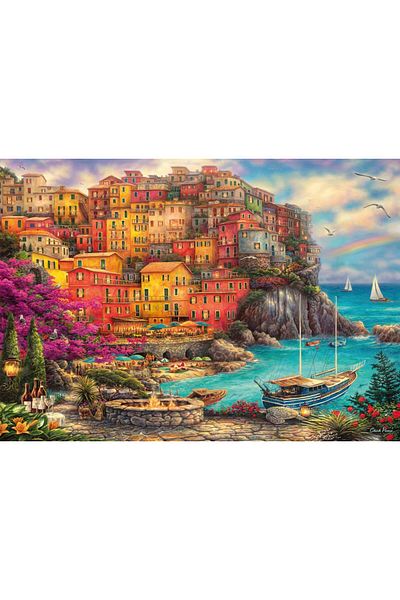 Ks Puzzle 23506 A Beautiful Day at Cinque Terre 4000 Piece Puzzle