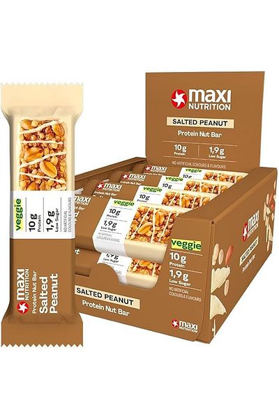 Maxi Nutrition Salted Peanut Protein Nut Bar | With Veggies | Box Of 12Pcs