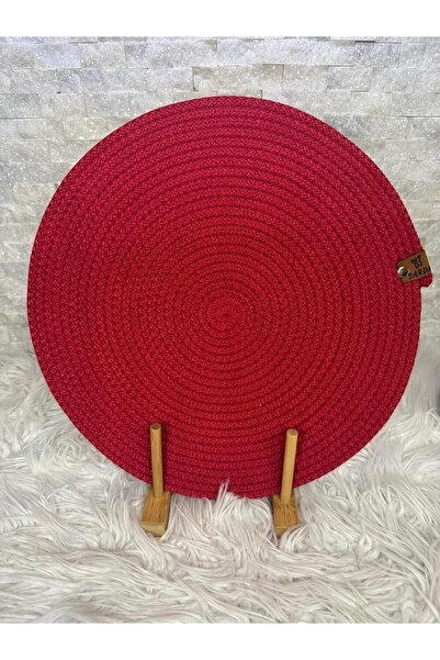 Sarda Design Kırmızı amerikan servis supla  sofra sunum 33cmx33cm 2 adet