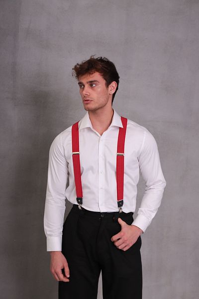 SuspenderS Red Polka Dot Men's Trouser Suspenders