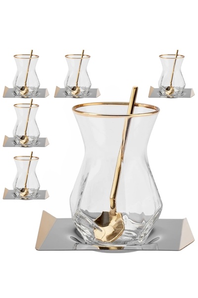 Tiamo Crystal Tea Set Gold 18 Pieces / 6 Persons