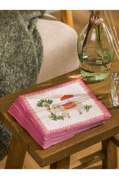 LC Waikiki Lcw Home Elephant Printed Paper Napkins 20Pcs