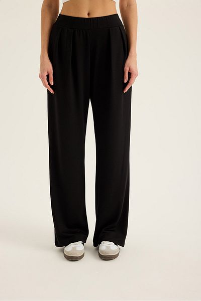 SEVİLEN Women's Modal Mixed Wide Leg Trousers