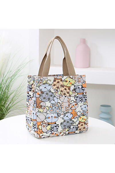 Choice (20cm<Max Length<30cm) kitty Fashionable Top-handle Bag with Cute Cat Pattern, Portable Mommy Bag fo