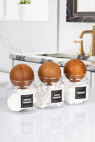 naturelove 3-пакет памучни тампони и бурканче с капак 500 мл