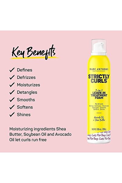 MARC ANTHONY Strictly Curls - 7 In 1 Leave-In Treatment Foam - 210Ml