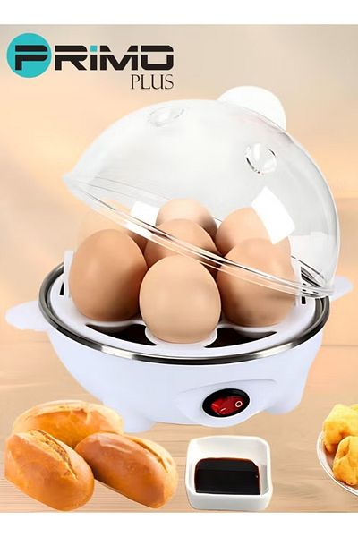 Primo Plus جهاز تبخير البيض 350 وات، أبيض/شفاف